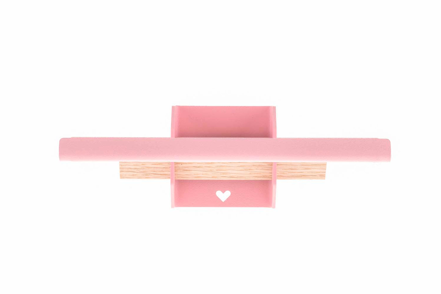 Wandplank roze met hartje 