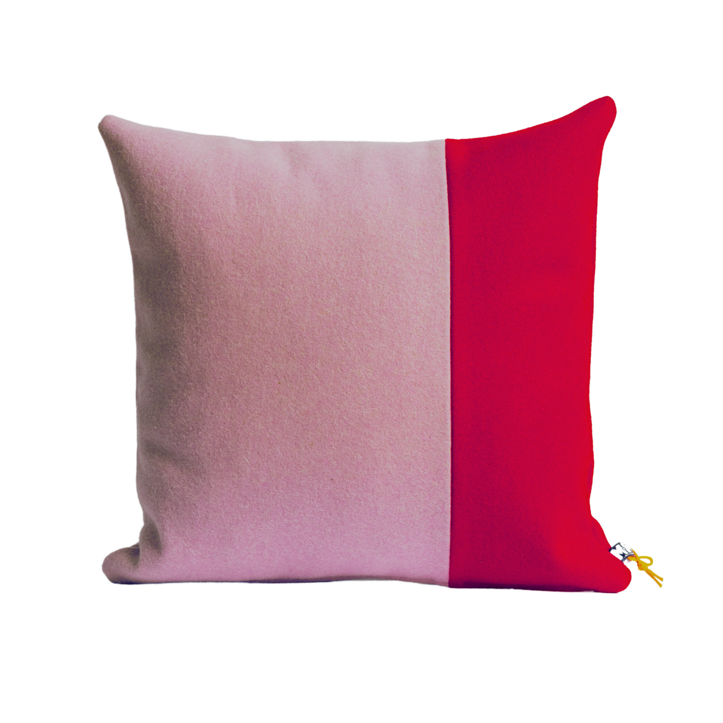 SWEET SOFT cushion 100 % BUREL wool - Red/Rose Quartz